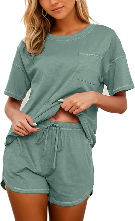 Naisten Puuvilla Pyjamat (2-Osainen)